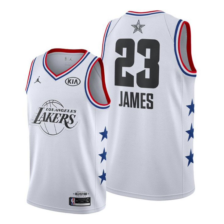 Los Angeles Lakers #23 LeBron James White 2019 All-Star Jersey Los Angeles Lakers #23 LeBron James White 2019 All-Star Jersey