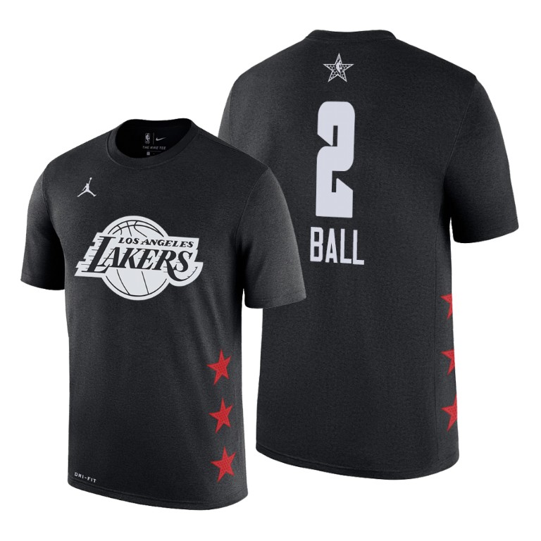 Los Angeles Lakers Lonzo Ball 2019 All-Star Game Name & Number Black T-Shirt