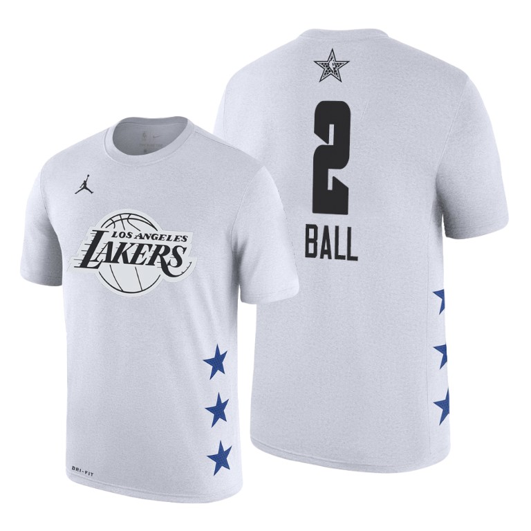 Los Angeles Lakers Lonzo Ball 2019 All-Star Game Name & Number White T-Shirt
