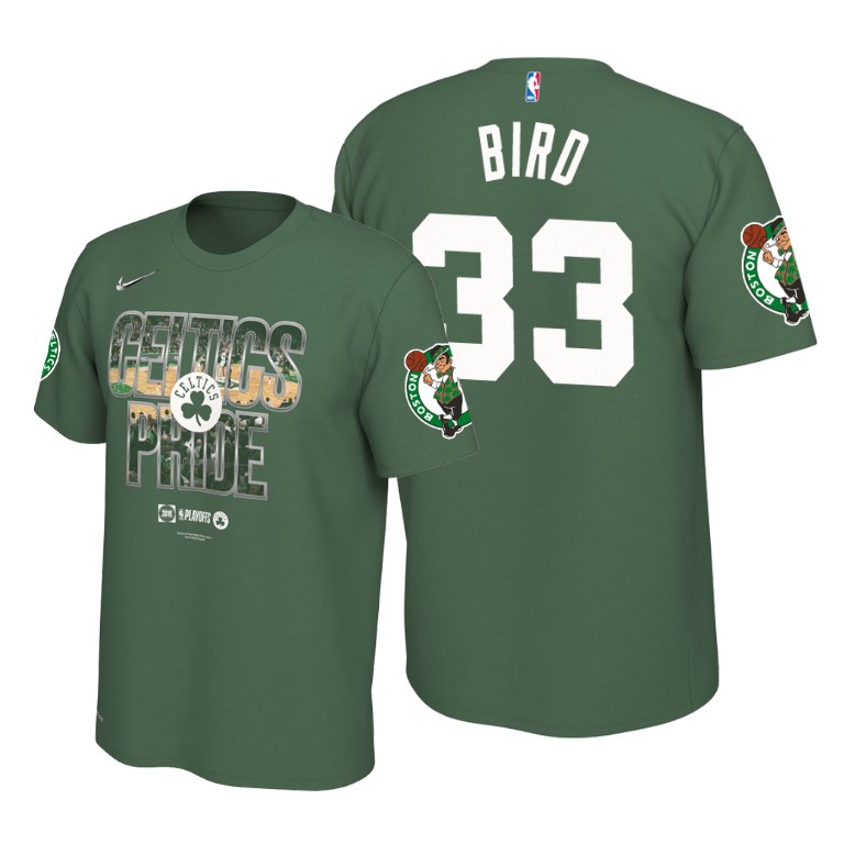 Boston Celtics Larry Bird Green 2019 NBA Playoffs T-Shirt