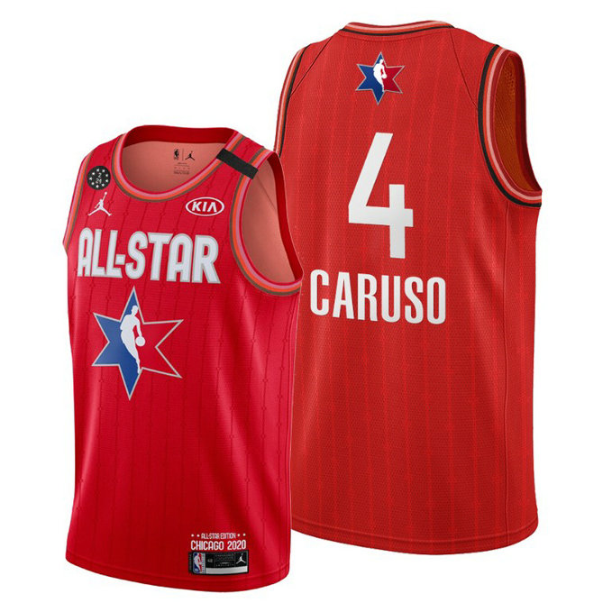 Los Angeles Lakers #4 Alex Caruso Red 2020 NBA All-Star Game Western Conference Jersey