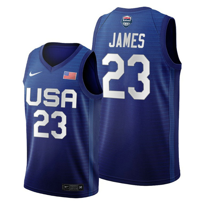 USA National Team #23 LeBron James Navy 2020 Tokyo Olympics Jersey USA National Team #23 LeBron James Navy 2020 Tokyo Olympics Jersey