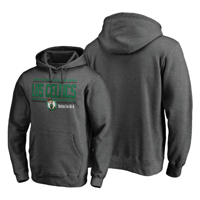 Boston Celtics Noche Latina Hoodie Pullover Heather Gray Boston Celtics Noche Latina Hoodie Pullover Heather Gray