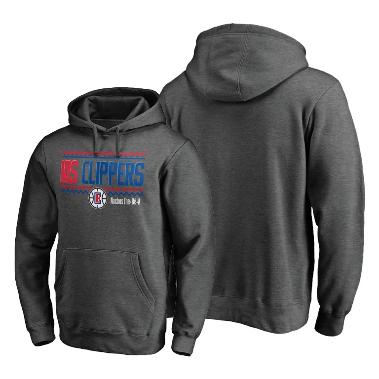 Los Angeles Clippers Noche Latina Hoodie Pullover Heather Gray