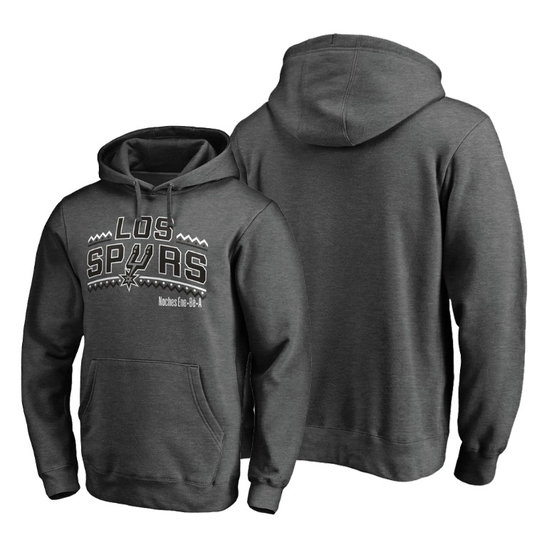 San Antonio Spurs Noche Latina Hoodie Pullover Heather Gray San Antonio Spurs Noche Latina Hoodie Pullover Heather Gray