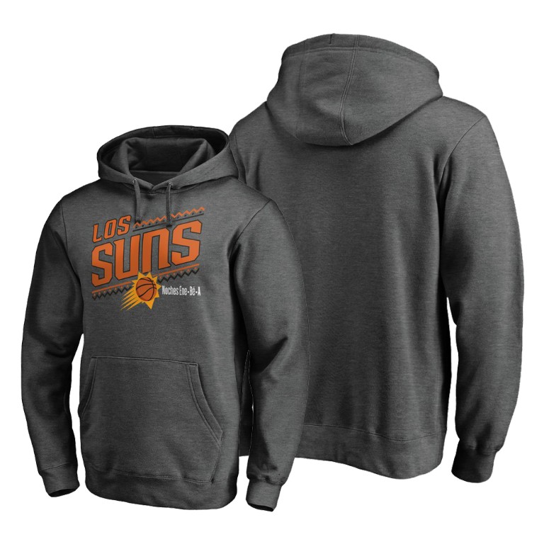 Phoenix Suns Noche Latina Hoodie Pullover Heather Gray Phoenix Suns Noche Latina Hoodie Pullover Heather Gray