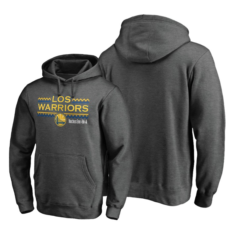Golden State Warriors Noche Latina Hoodie Pullover Heather Gray Golden State Warriors Noche Latina Hoodie Pullover Heather Gray