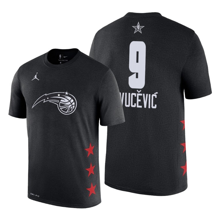 Orlando Magic Nikola Vucevic 2019 All-Star Game Name & Number Black T-Shirt