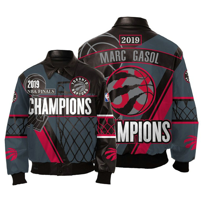 Toronto Raptors #33 Marc Gasol 2019 NBA Finals Champions JH Design Jacket Toronto Raptors #33 Marc Gasol 2019 NBA Finals Champions JH Design Jacket