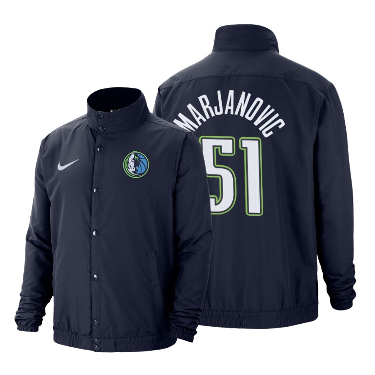 Dallas Mavericks #51 Boban Marjanovic City DNA Jacket - Navy Dallas Mavericks #51 Boban Marjanovic City DNA Jacket - Navy