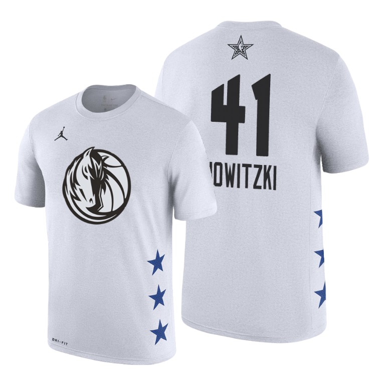 Dallas Mavericks Dirk Nowitzki 2019 All-Star White T-Shirt