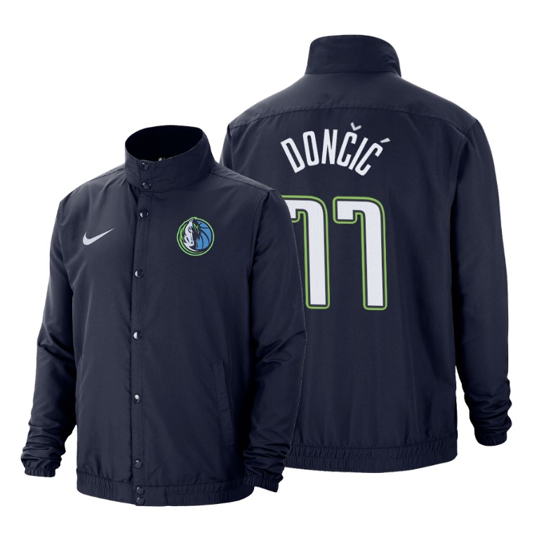 Dallas Mavericks #77 Luka Doncic City DNA Jacket - Navy Dallas Mavericks #77 Luka Doncic City DNA Jacket - Navy