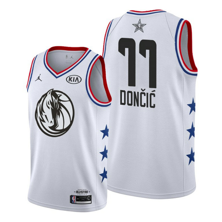Dallas Mavericks #77 Luka Doncic White 2019 All-Star Jersey