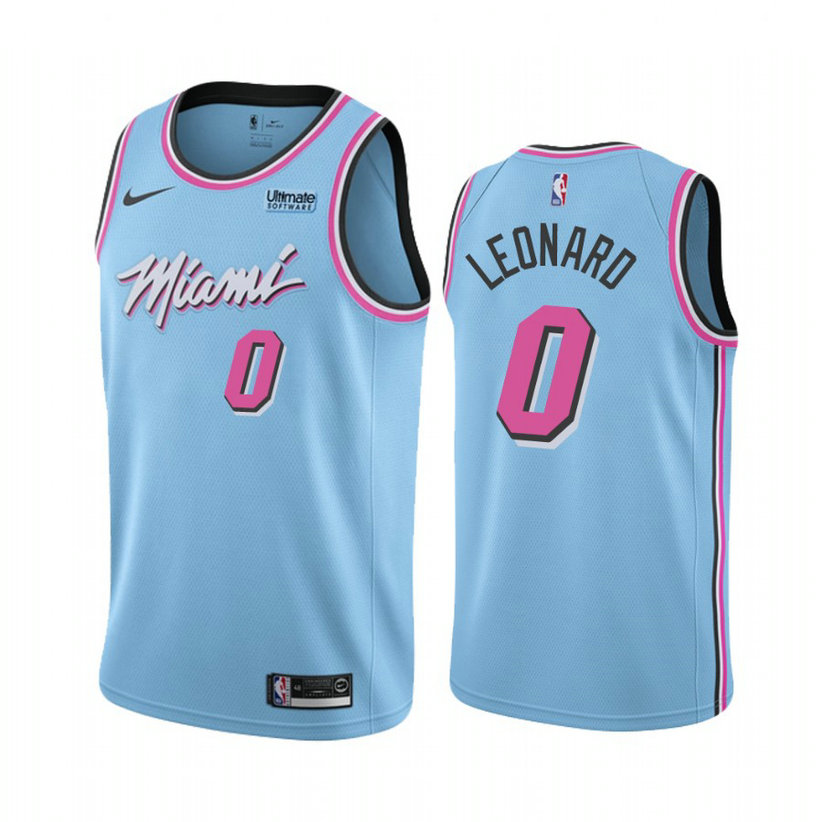Meyers Leonard Miami Heat #0 City Jersey With 2023 NBA finals patch 