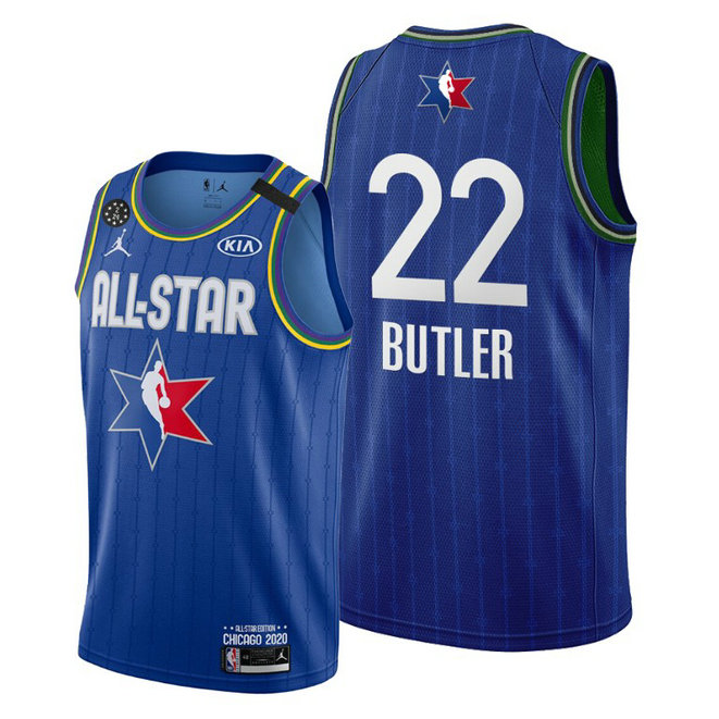 Heat #22 Jimmy Butler Blue 2020 NBA All-Star Game Respect Kobe Jersey