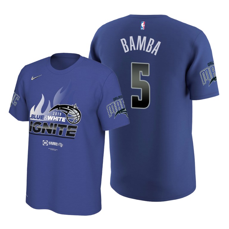 Orlando Magic Mohamed Bamba Royal 2019 NBA Playoffs T-Shirt Orlando Magic Mohamed Bamba Royal 2019 NBA Playoffs T-Shirt