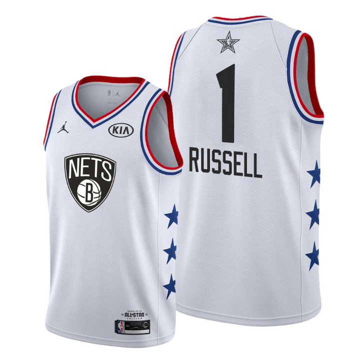 Brooklyn Nets #1 D'Angelo Russell White 2019 All-Star Jersey