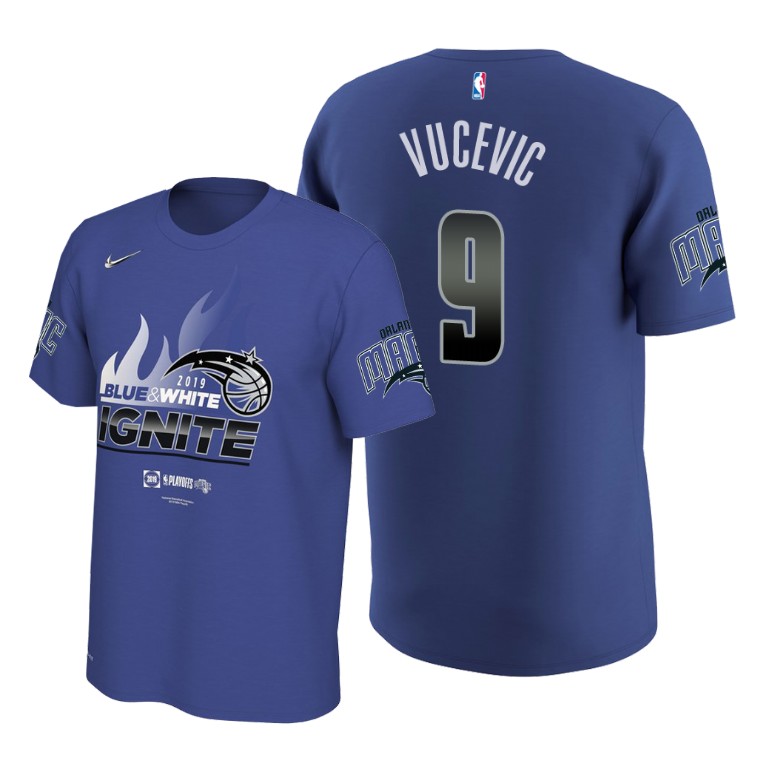 Orlando Magic Nikola Vucevic Royal 2019 NBA Playoffs T-Shirt