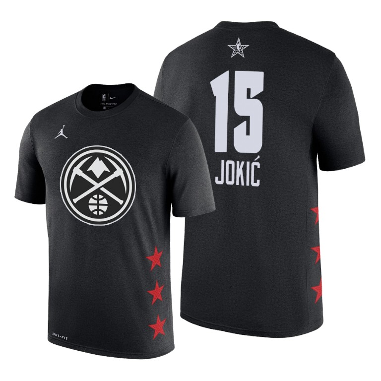 Denver Nuggets Nikola Jokic 2019 All-Star Game Name & Number Black T-Shirt Denver Nuggets Nikola Jokic 2019 All-Star Game Name & Number Black T-Shirt