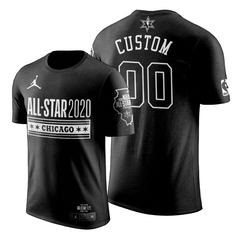 Custom 2020 NBA All-Star Game Official Logo T-Shirt - Black Custom 2020 NBA All-Star Game Official Logo T-Shirt - Black