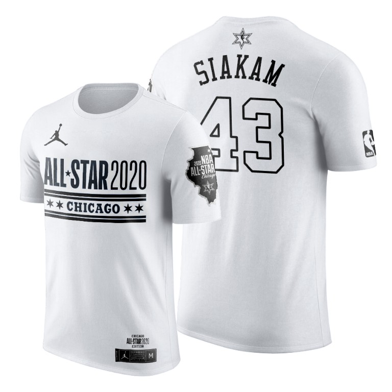 Toronto Raptors Pascal Siakam 2020 NBA All-Star Game Official Logo White T-Shirt