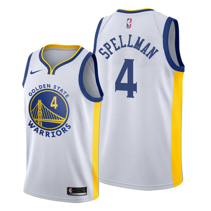 Omari Spellman Golden State Warriors #4 2019-20 Association Jersey Omari Spellman Golden State Warriors #4 2019-20 Association Jersey