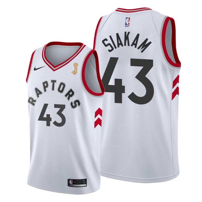 Toronto Raptors #43 Pascal Siakam 2019 NBA Finals Champions White Association Jersey Toronto Raptors #43 Pascal Siakam 2019 NBA Finals Champions White Association Jersey