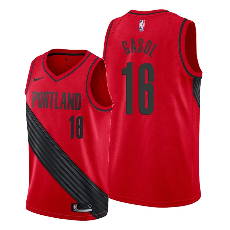 Pau Gasol Portland Trail Blazers #16 2019-20 Statement Jersey Pau Gasol Portland Trail Blazers #16 2019-20 Statement Jersey