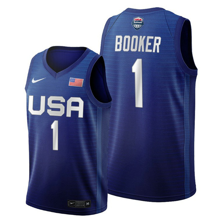 USA National Team #1 Devin Booker Navy 2020 Tokyo Olympics Jersey USA National Team #1 Devin Booker Navy 2020 Tokyo Olympics Jersey