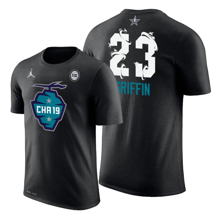 Detroit Pistons Blake Griffin 2019 All-Star The Buzz Side Sweep Black T-Shirt