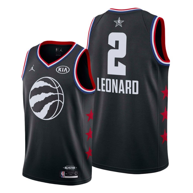 Toronto Raptors #2 Kawhi Leonard Black 2019 All-Star Jersey