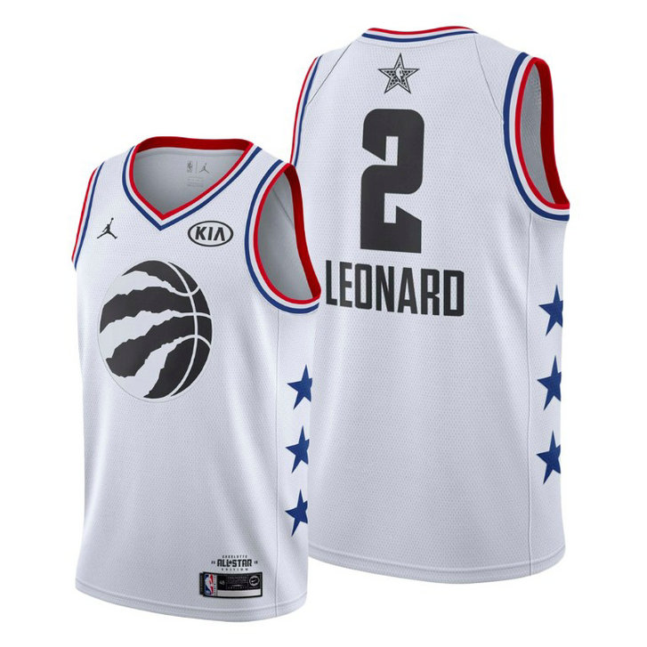 Toronto Raptors #2 Kawhi Leonard White 2019 All-Star Jersey