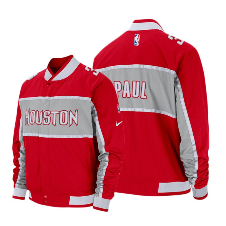 Houston Rockets #3 Chris Paul Courtside Icon Red Jacket
