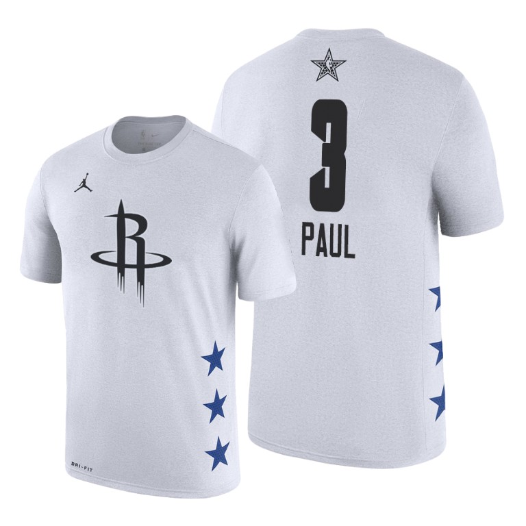 Houston Rockets Chris Paul 2019 All-Star Game Name & Number White T-Shirt