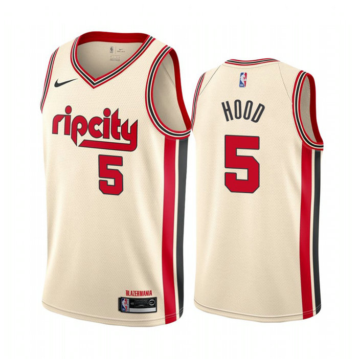 Rodney Hood Portland Trail Blazers #5 Cream 2019-20 City Jersey Rodney Hood Portland Trail Blazers #5 Cream 2019-20 City Jersey