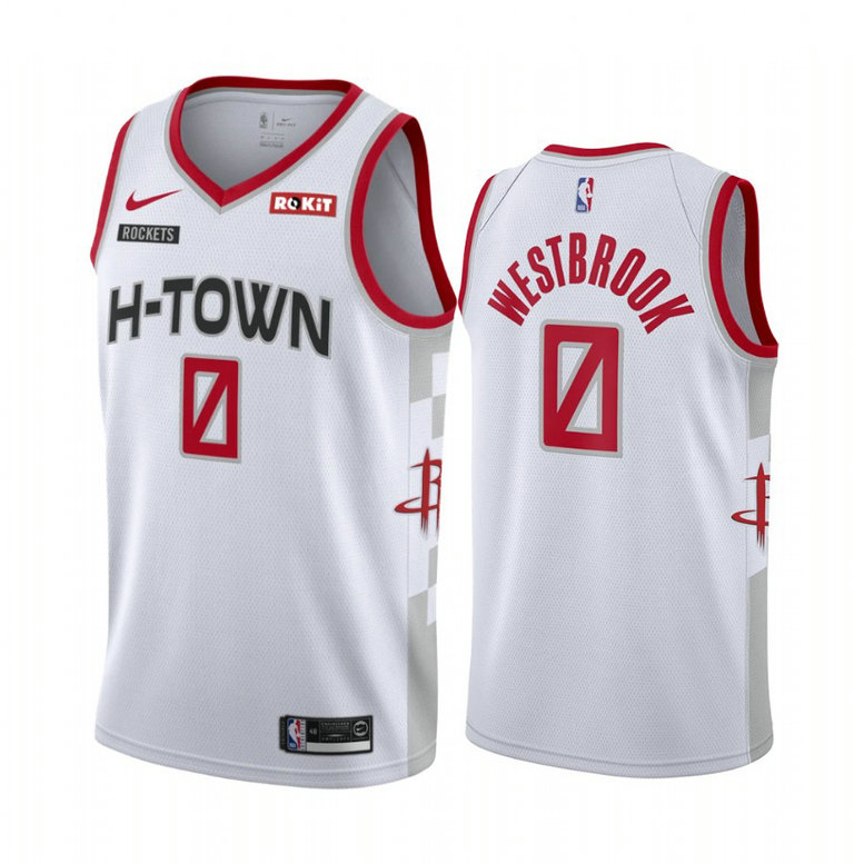 Russell Westbrook Houston Rockets #0 White 2019-20 City Edition Jersey Russell Westbrook Houston Rockets #0 White 2019-20 City Edition Jersey