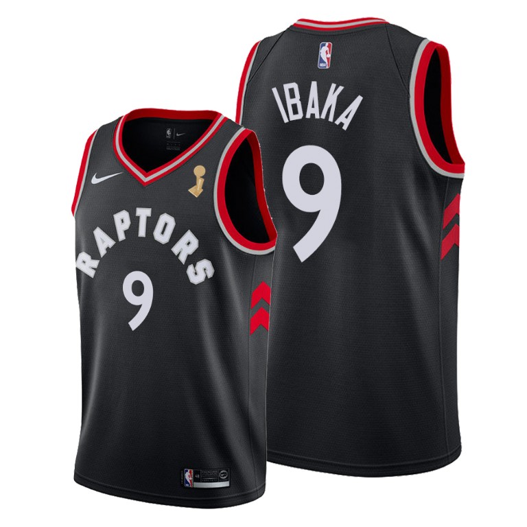 Toronto Raptors #9 Serge Ibaka 2019 NBA Finals Champions Black Statement Jersey Toronto Raptors #9 Serge Ibaka 2019 NBA Finals Champions Black Statement Jersey