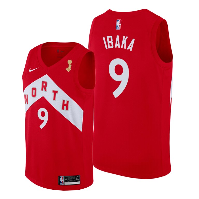 Toronto Raptors #9 Serge Ibaka 2019 NBA Finals Champions Red Earned Jersey Toronto Raptors #9 Serge Ibaka 2019 NBA Finals Champions Red Earned Jersey