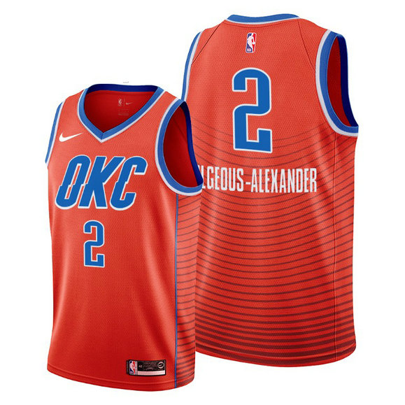 Shai Gilgeous-Alexander Oklahoma City Thunder #2 Orange 2019-20 Statement Jersey Shai Gilgeous-Alexander Oklahoma City Thunder #2 Orange 2019-20 Statement Jersey