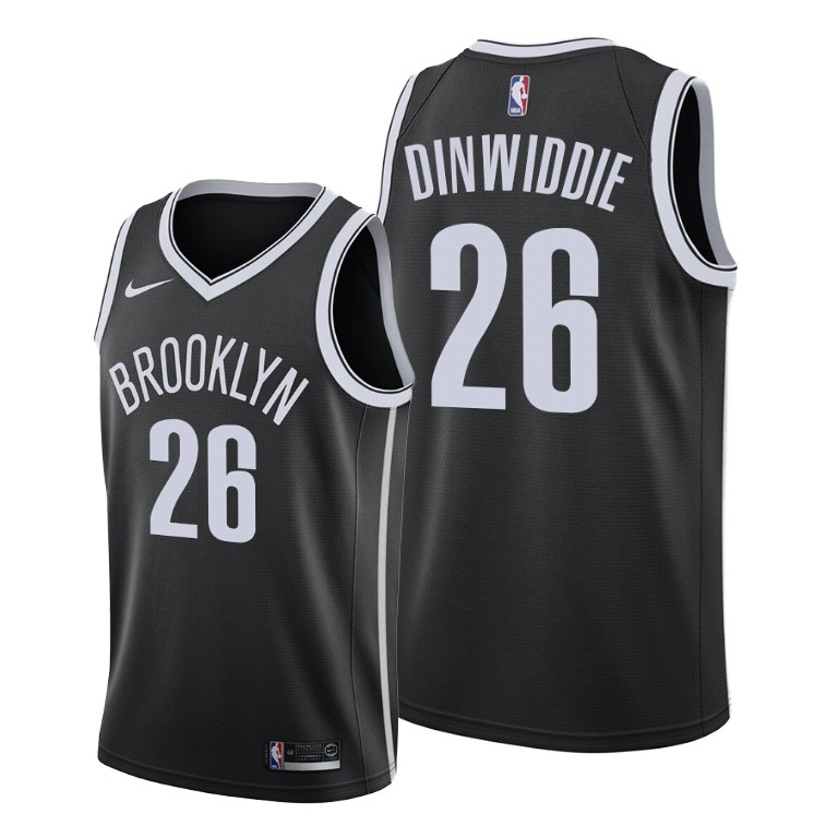 Spencer Dinwiddie Brooklyn Nets #26 Black 2019-20 Icon Edition Jersey