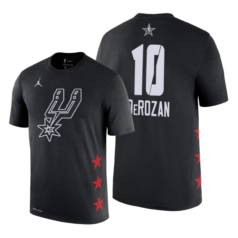 San Antonio Spurs DeMar DeRozan 2019 All-Star Game Name & Number Black T-Shirt