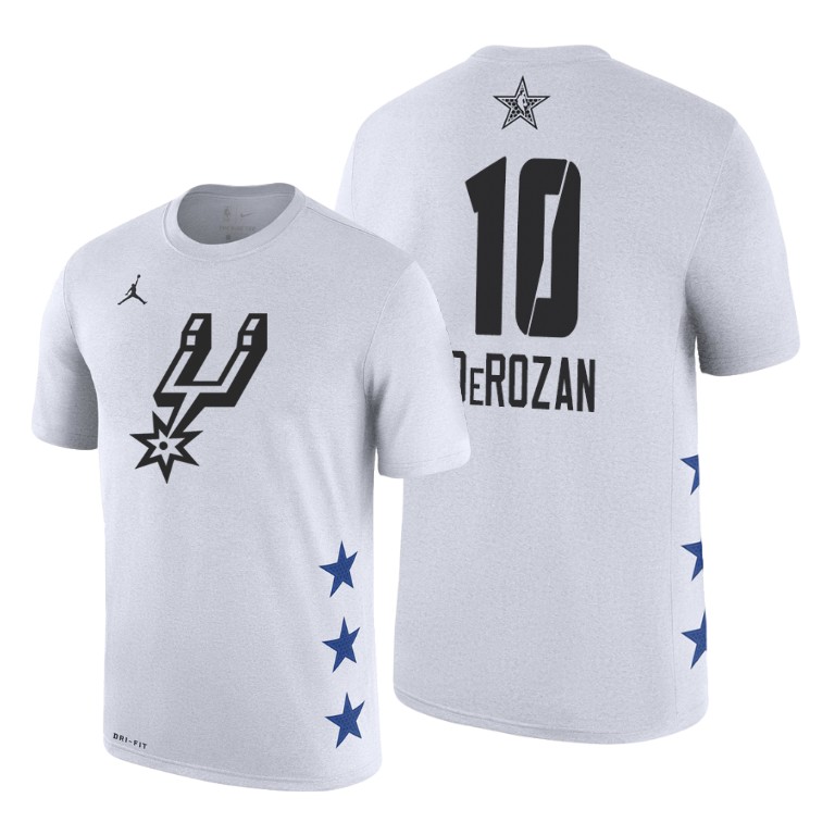 San Antonio Spurs DeMar DeRozan 2019 All-Star Game Name & Number White T-Shirt