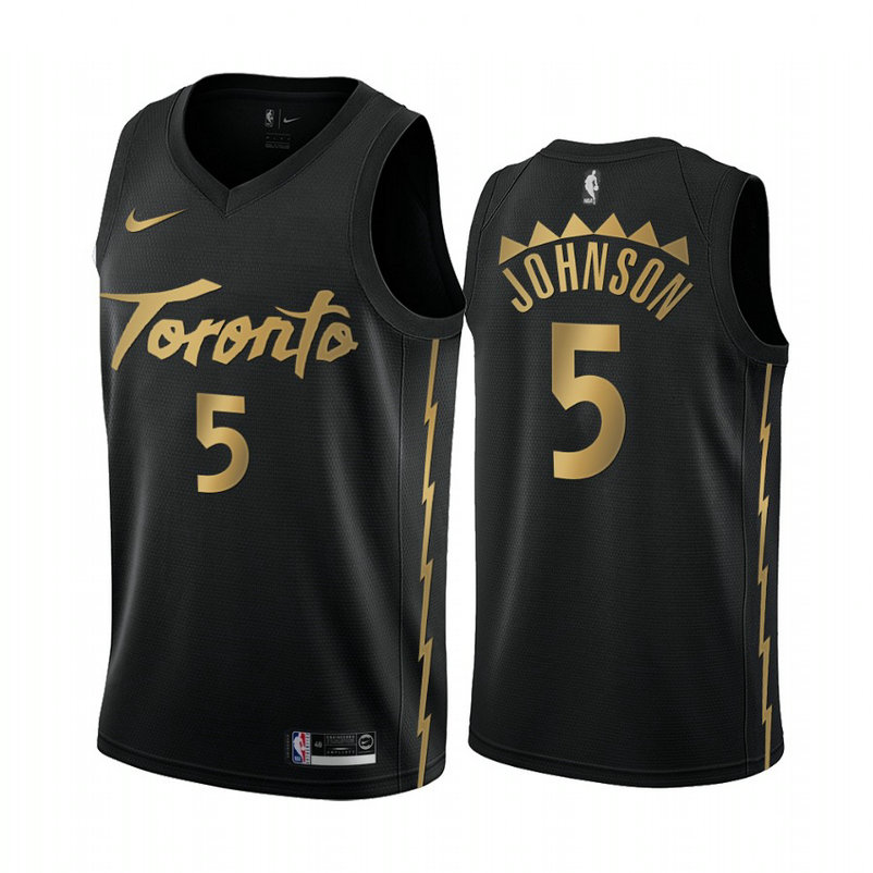 Toronto Raptors Stanley Johnson Black 2019-20 City Edition Jersey