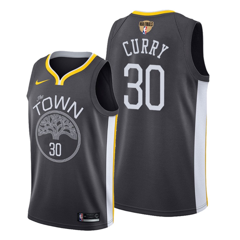Golden State Warriors Stephen Curry Black 2019 NBA Finals Statement Jersey