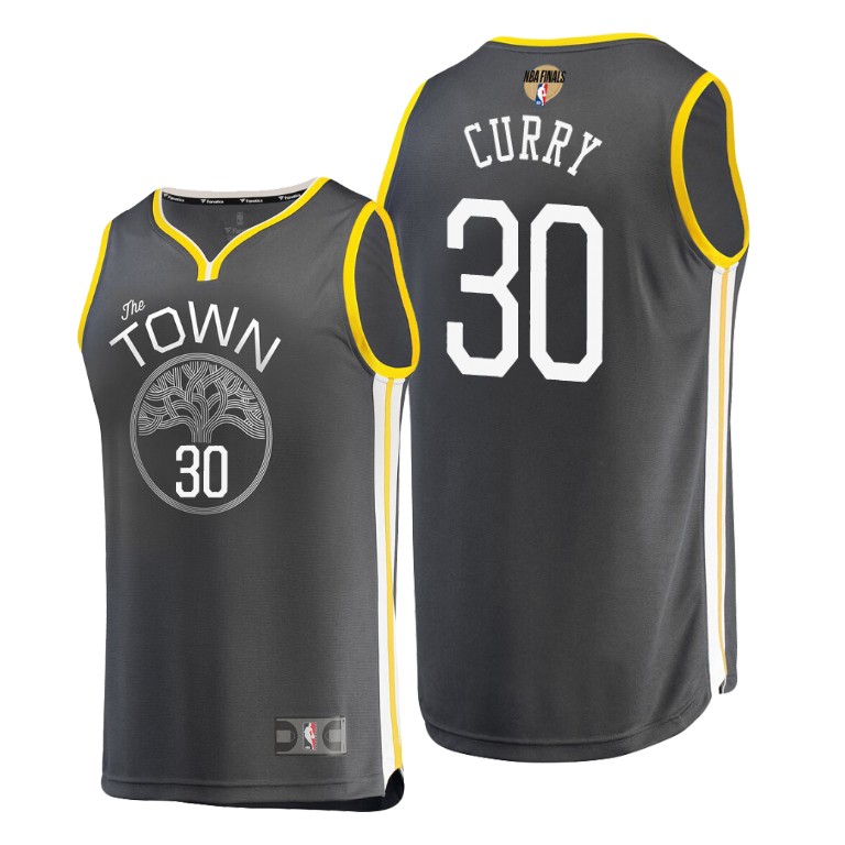Golden State Warriors Stephen Curry Charcoal 2019 NBA Finals Statement Jersey