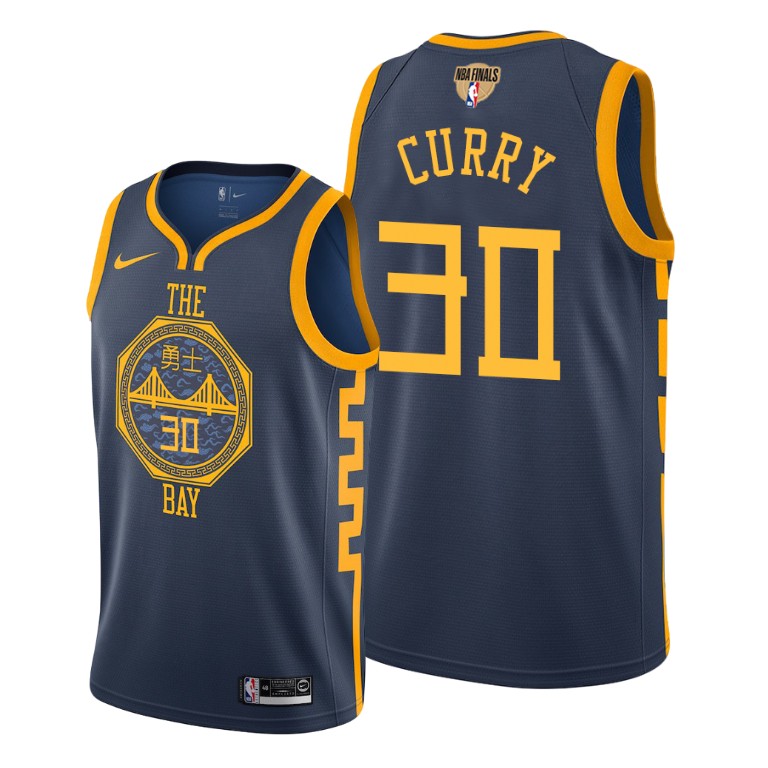 Golden State Warriors Stephen Curry Navy 2019 NBA Finals City Jersey