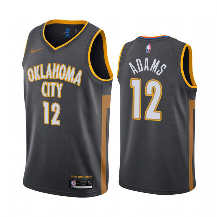 Steven Adams Oklahoma City Thunder #12 Black 2019-20 City Jersey
