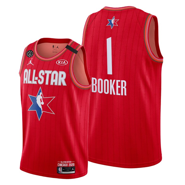Suns #1 Devin Booker Red 2020 All-Star Game Jersey Suns #1 Devin Booker Red 2020 All-Star Game Jersey
