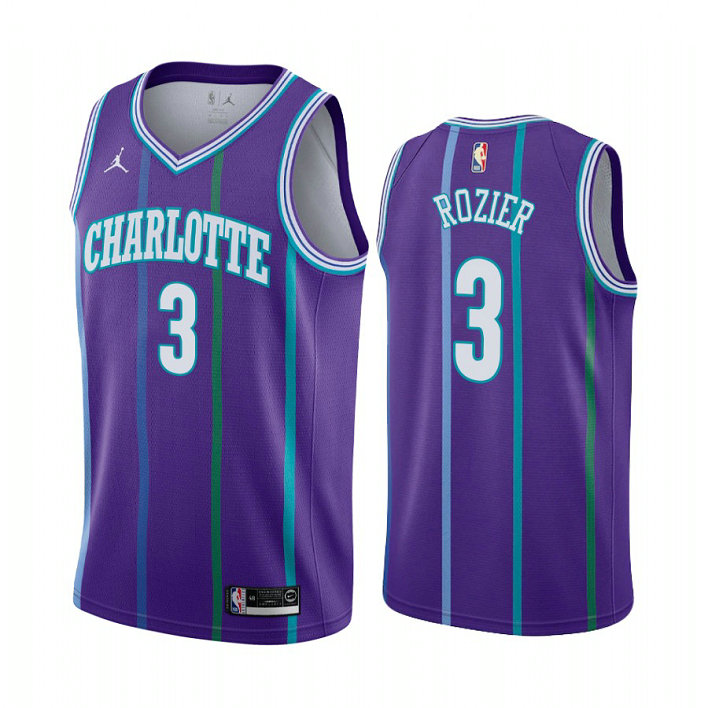 Terry Rozier Charlotte Hornets #3 Purple 2019-20 Hardwood Classics Jersey Terry Rozier Charlotte Hornets #3 Purple 2019-20 Hardwood Classics Jersey