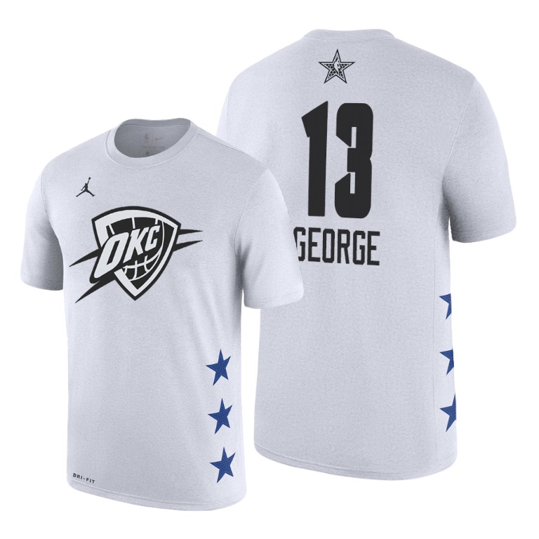 Oklahoma City Thunder Paul George 2019 All-Star Game Name & Number White T-Shirt